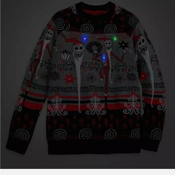 Jack Skellington Light-up Holiday Sweater for Adults - Picture 4 of 9